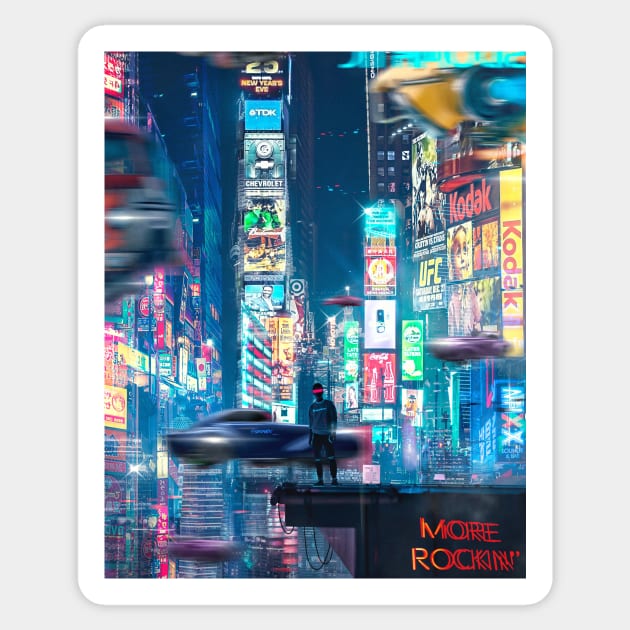 Scifi city Sticker by sidomatic